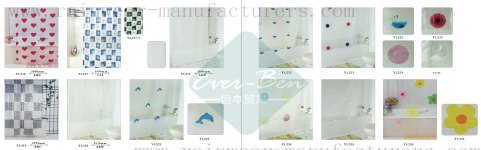 100-101 China vinyl shower curtains manufactory